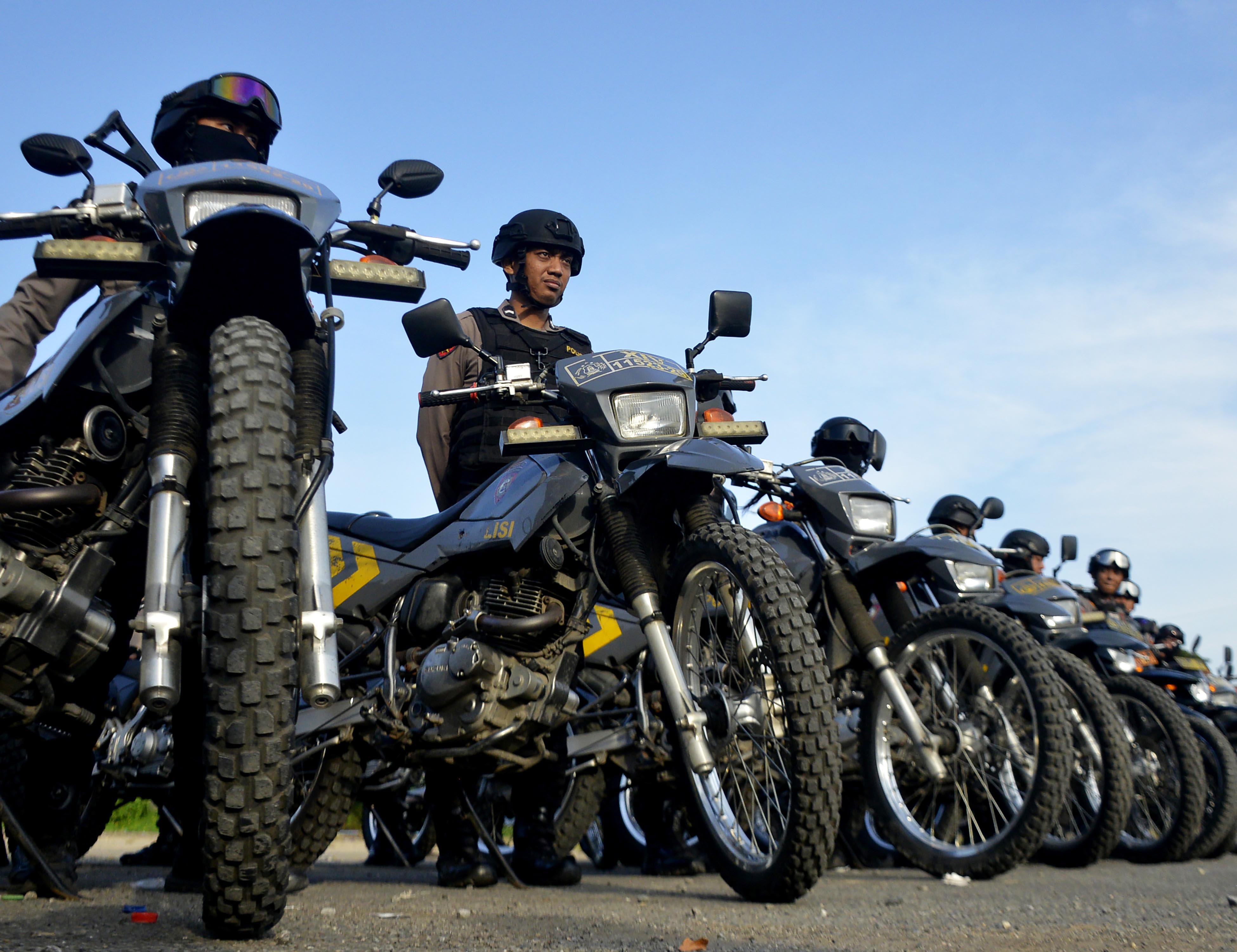 Ilustrasi personel pengamanna Polda Metro Jaya.