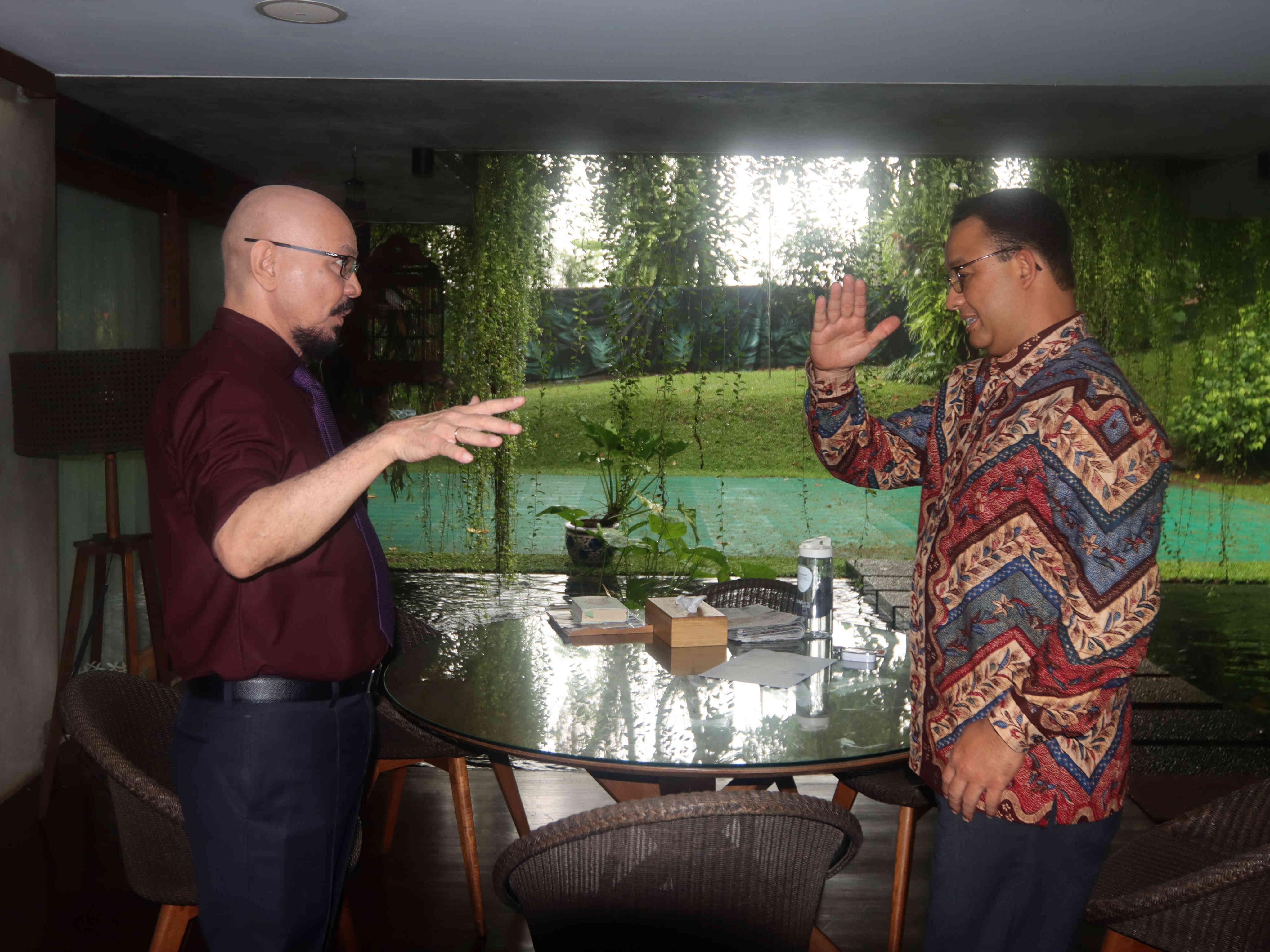 Taping Kickandy episode Double Check Anies Baswedan, di rumah/Pendopo Anies, Jakarta, Kamis, (15/6/2023).