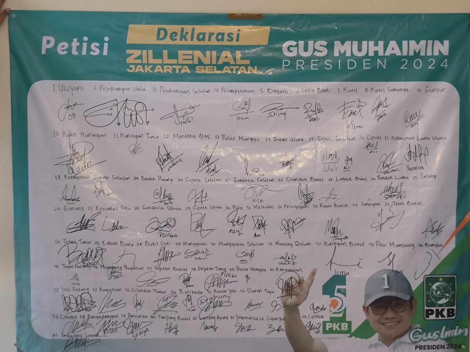 Petisi dukungan dari Genersasi Z Jakarta Selatan kepada Muhaimin Iskandar