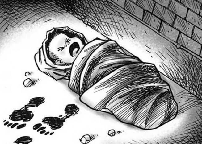 Ilustrasi pembuangan bayi di Pasar Pagi Kayu Tinggi, Cakung, Jakarta Timur