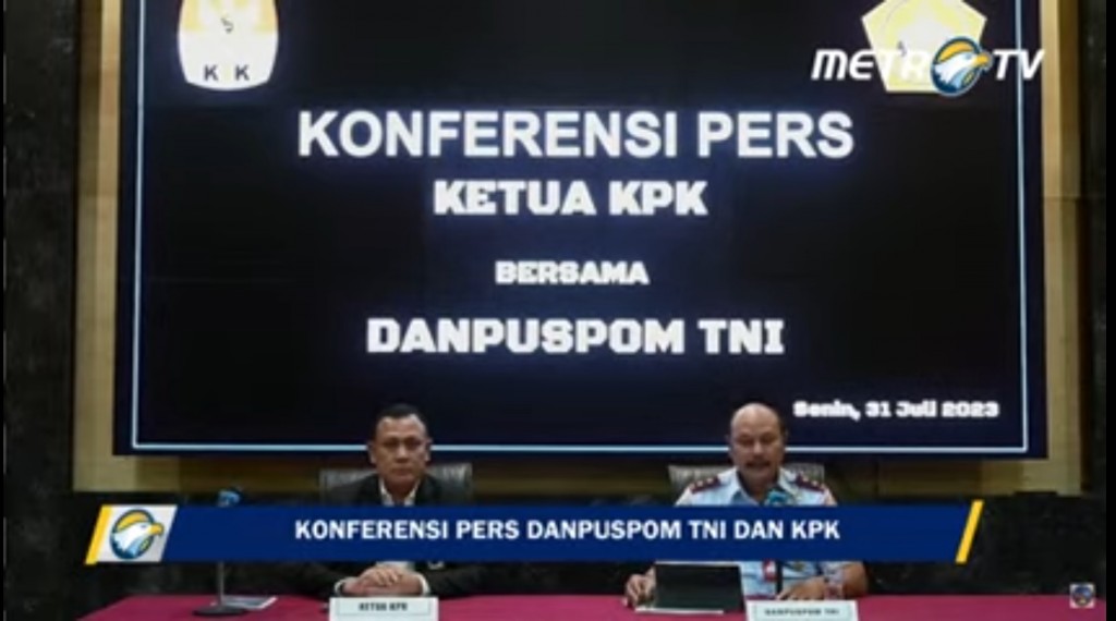 Konfresi Pers Ketua KPK dan Danpuspom TNI