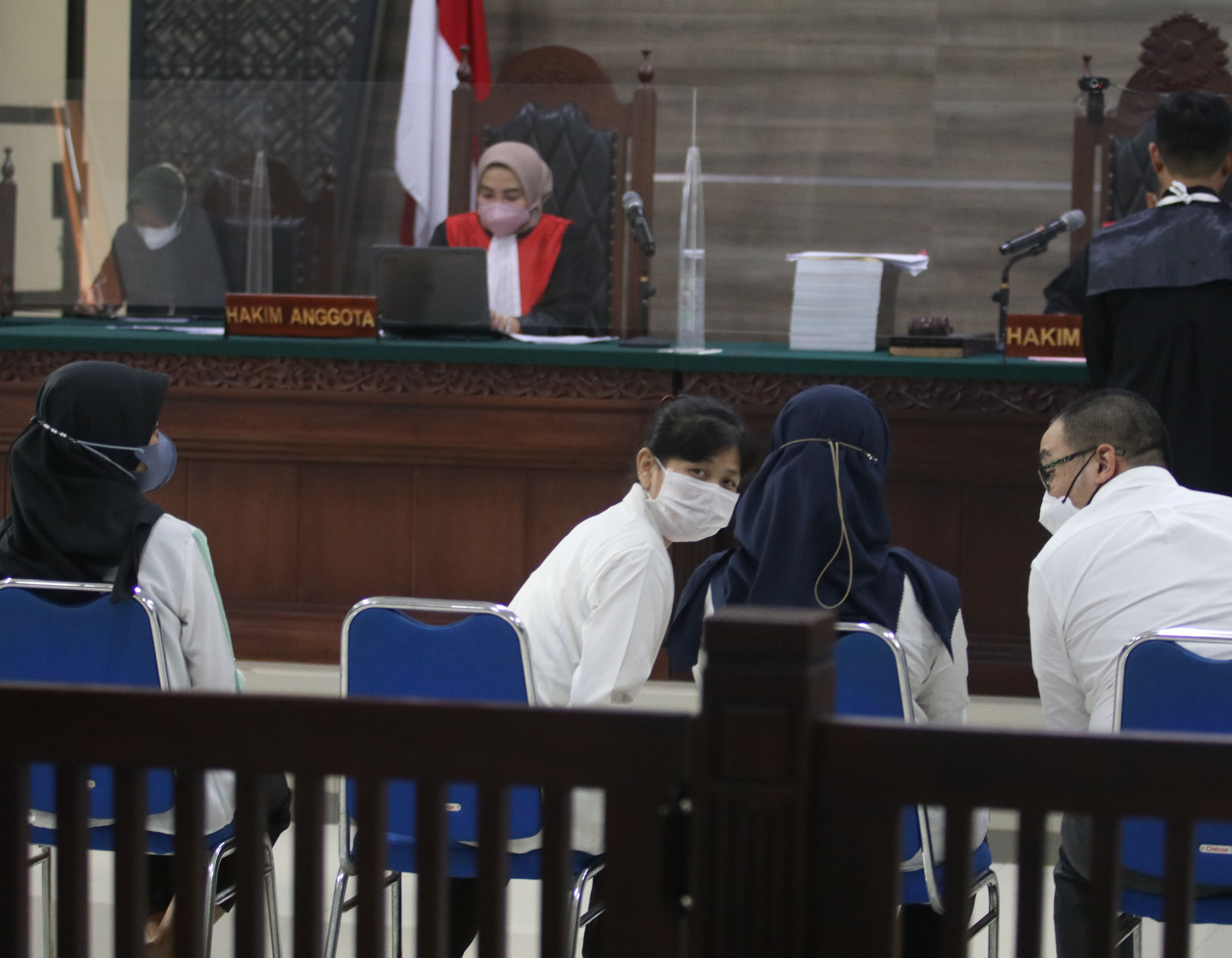  KASUS GGAPA: Empat terdakwa kasus GGAPA akibat obat sirop mengandung EG dan DEG menjalani sidang di PN  Kota Kediri, Selasa (20/6/2023)