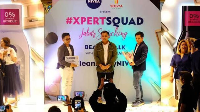 Nobiyansah alias Nobita (tengah) saat mengikuti kompetisi Nivea Xpert Squad di Bandung, Jawa Barat.