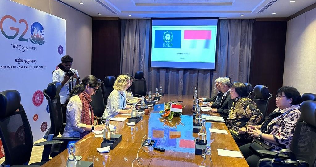 Menteri LHK RI Siti Nurbaya menggelar pertemuan dengan Menteri Lingkungan dan Perubahan Iklim Kanada, Steven Guilbeault, di Chennei, India.