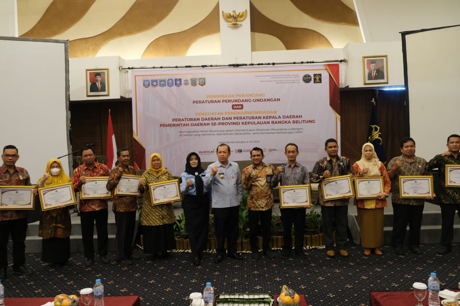 Peserta kegiatan Pembinaan JFT (Jabatan Fungsional Tertentu) Perancang Peraturan Perundang-undangan dan Penguatan Harmonisasi Raperda