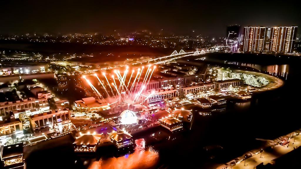 Foto dari udara suasana acara Grand Opening Batavia PIK yang digelar bulan lalu. 