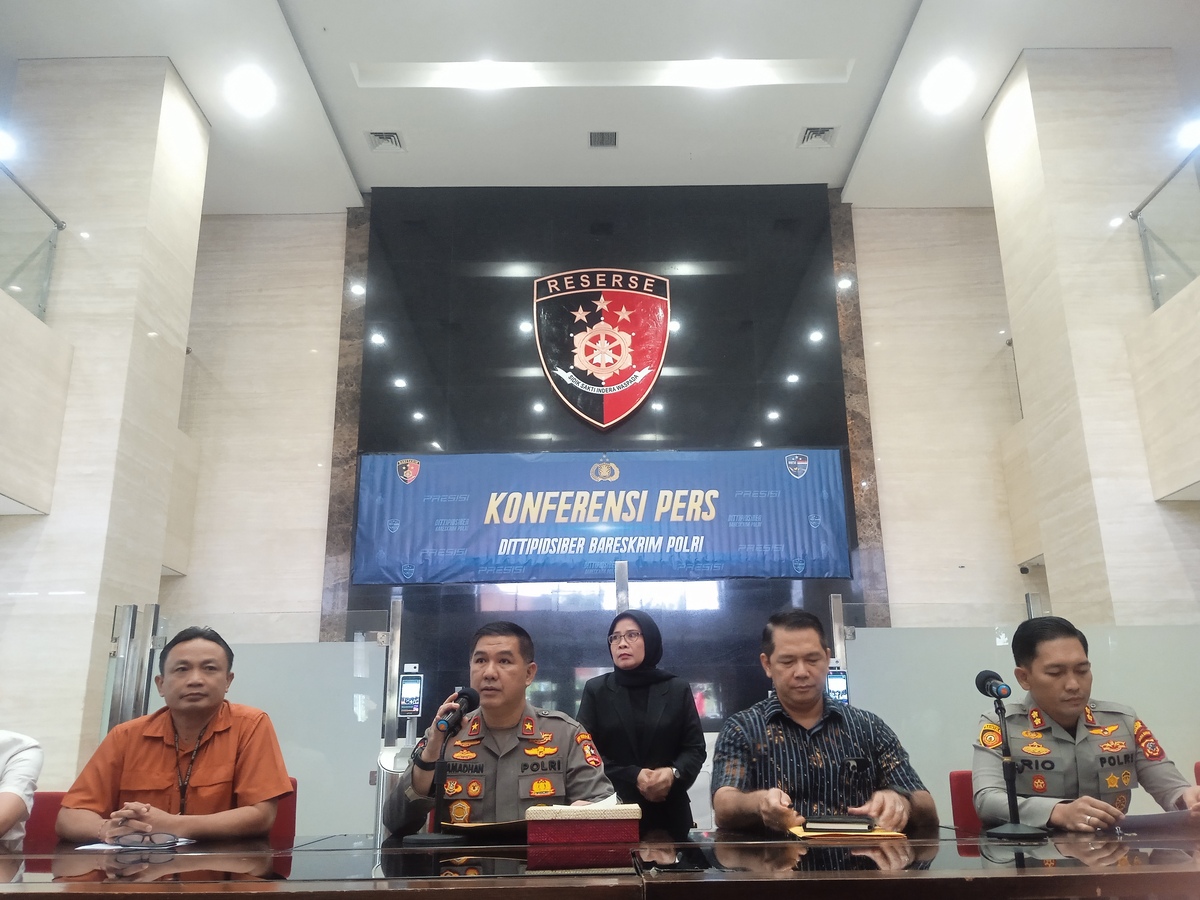 Konferensi pers Polres Bogor terkait penambakan oleh sesama Polisi.