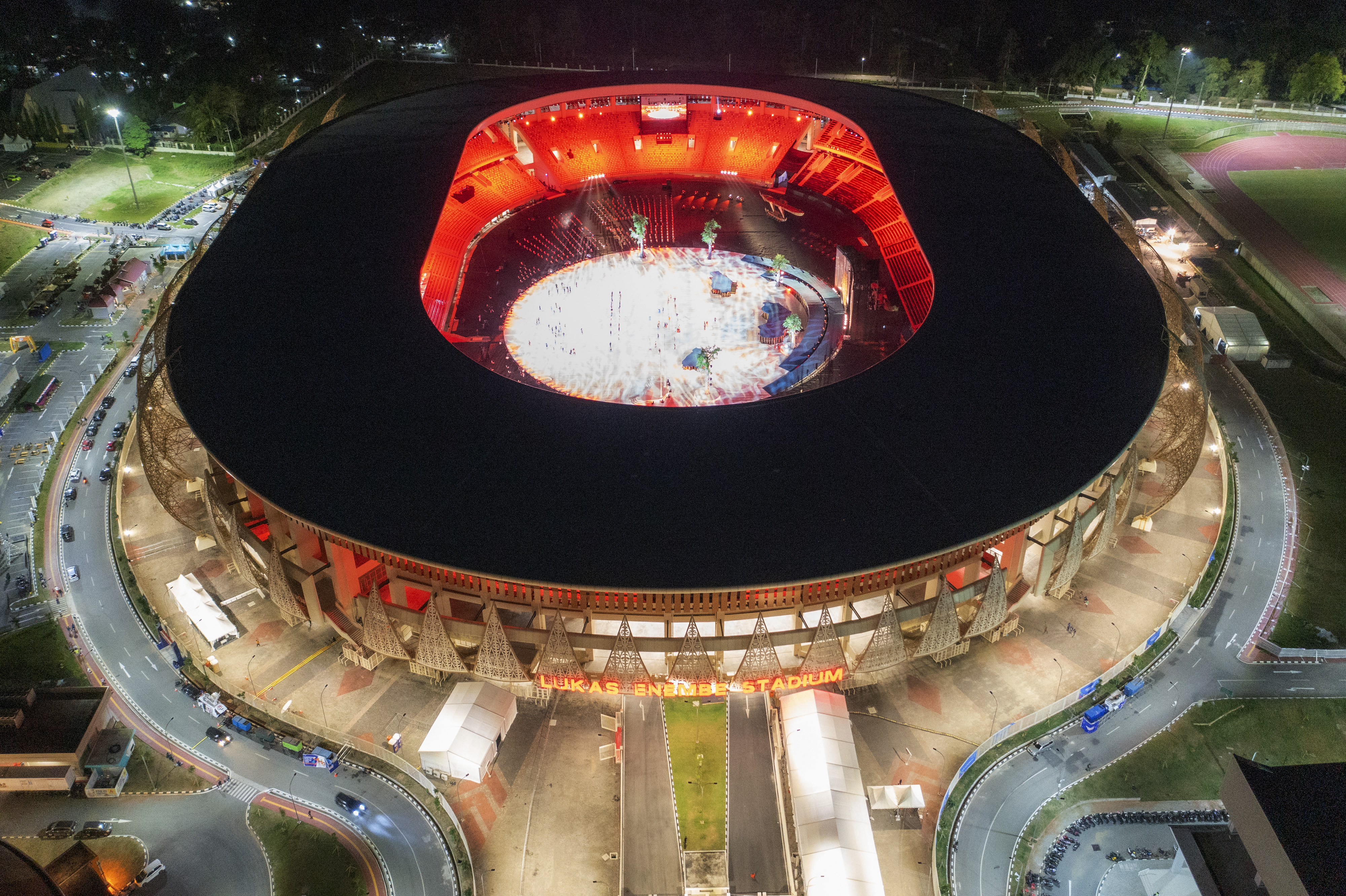 Foto udara Stadion Lukas Enembe, Papua.