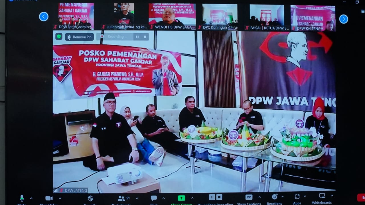 Persiapan Hadapi Pilpres 2024, Sahabat Ganjar Resmikan Posko di 34 Provinsi