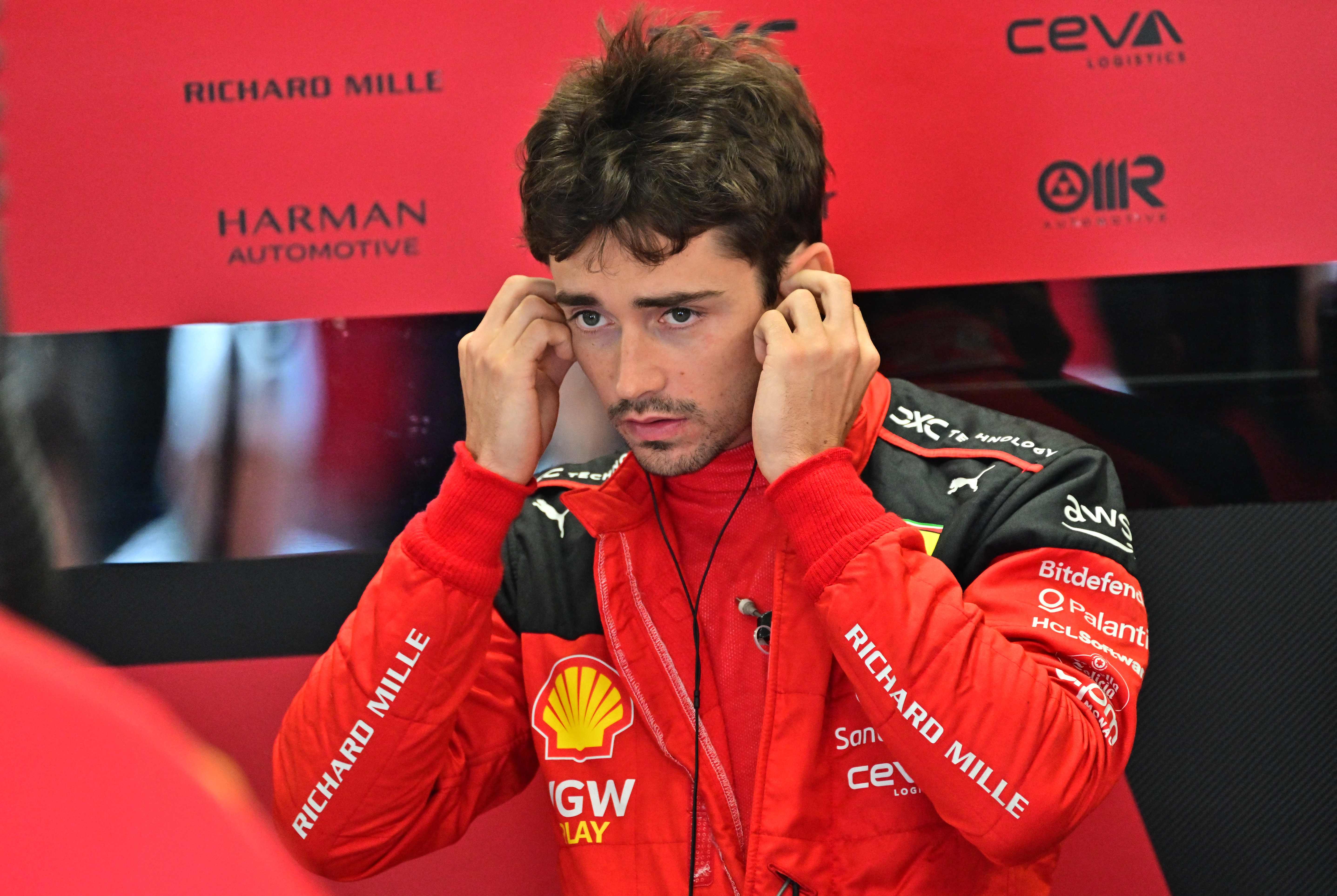 Pembalap Ferrari Charles Leclerc