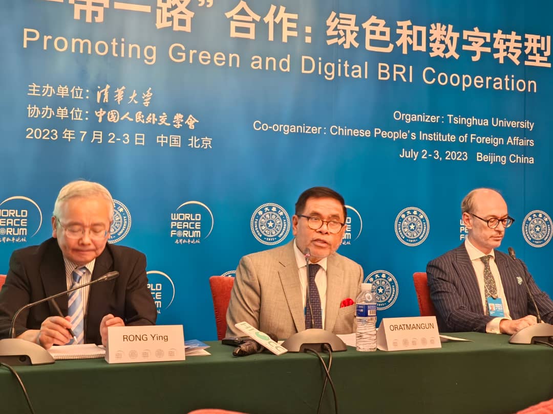 Duta Besar RI untuk Republik Rakyat Tiongkok (RRT) Djauhari Oratmangun menghadiri dari World Peace Forum ke-11.