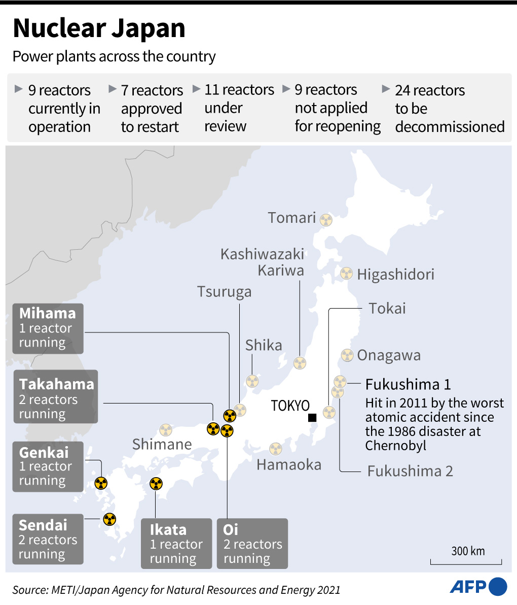 Lokasi PLTN Fukushima di Jepang.