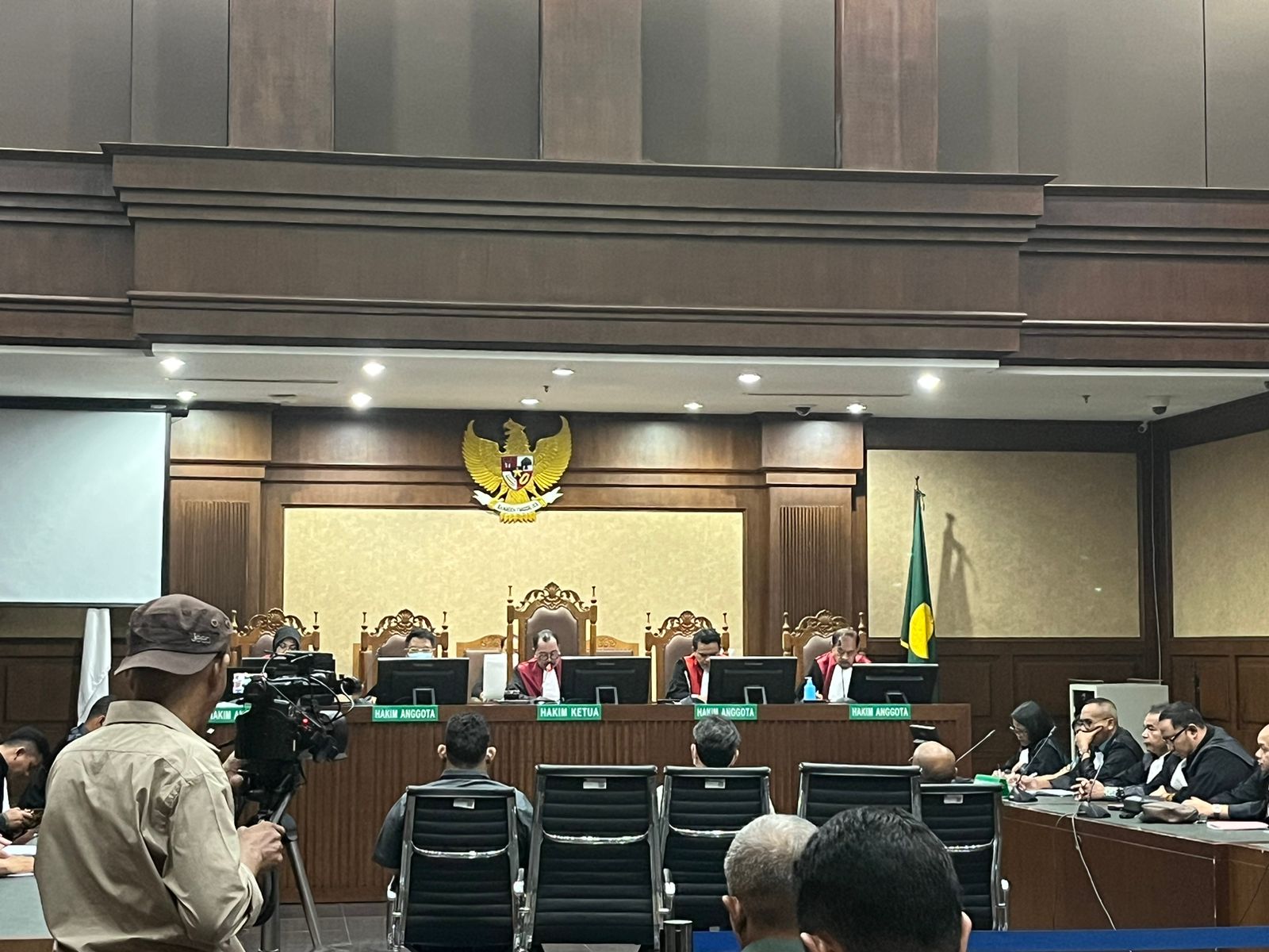 Foto sidang korupsi satelit WNA asal Amerika Serikat.
