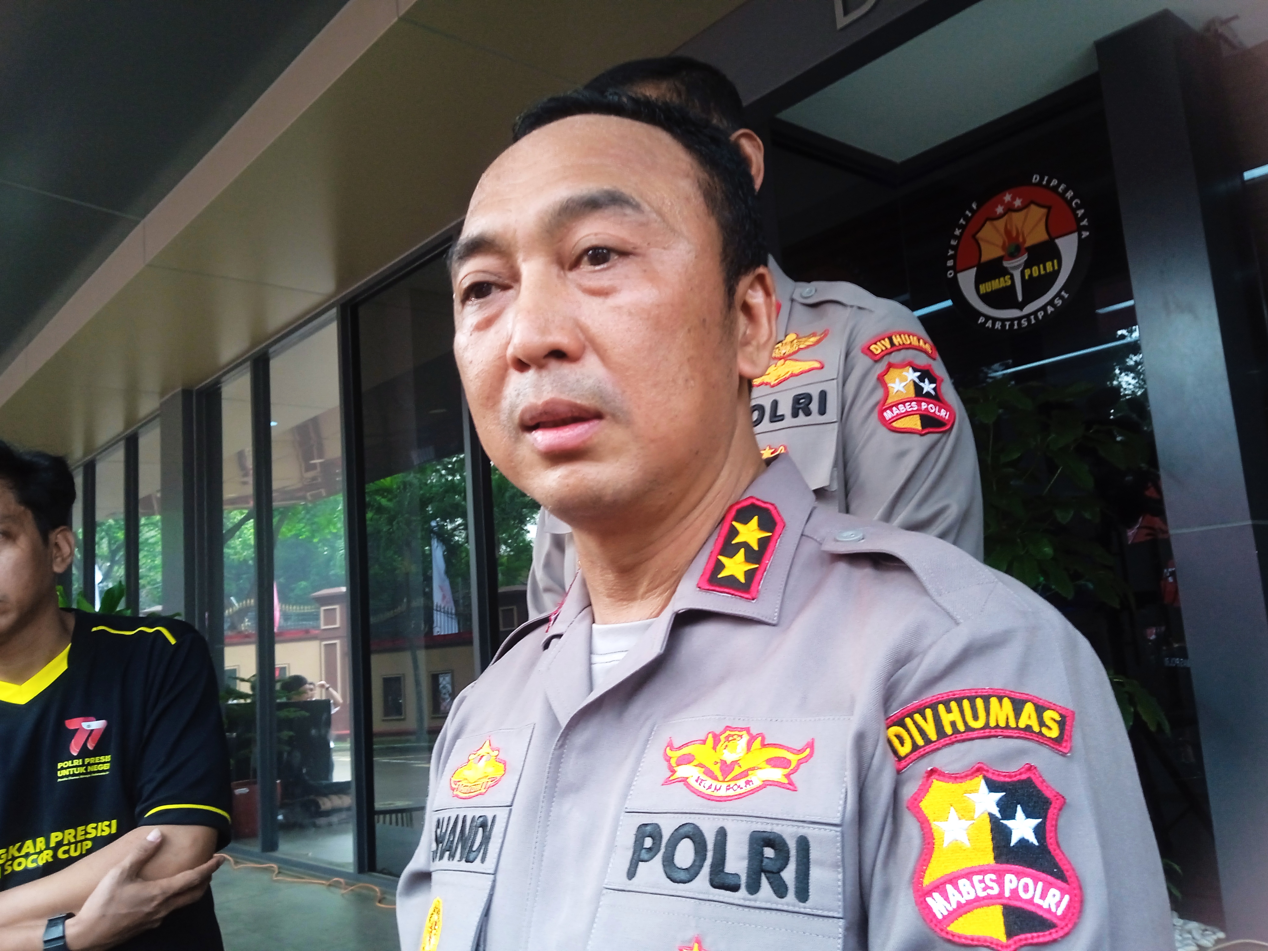 Kepala Divisi Humas Polri Irjen Sandi Nugroho di Mabes Polri