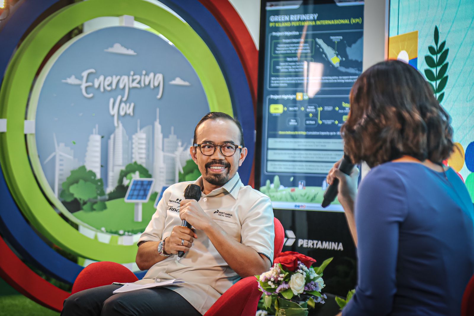 Direktur Utama Pertamina Patra Niaga Riva Siahaan pada acara EBTKE ConEx di BSD.