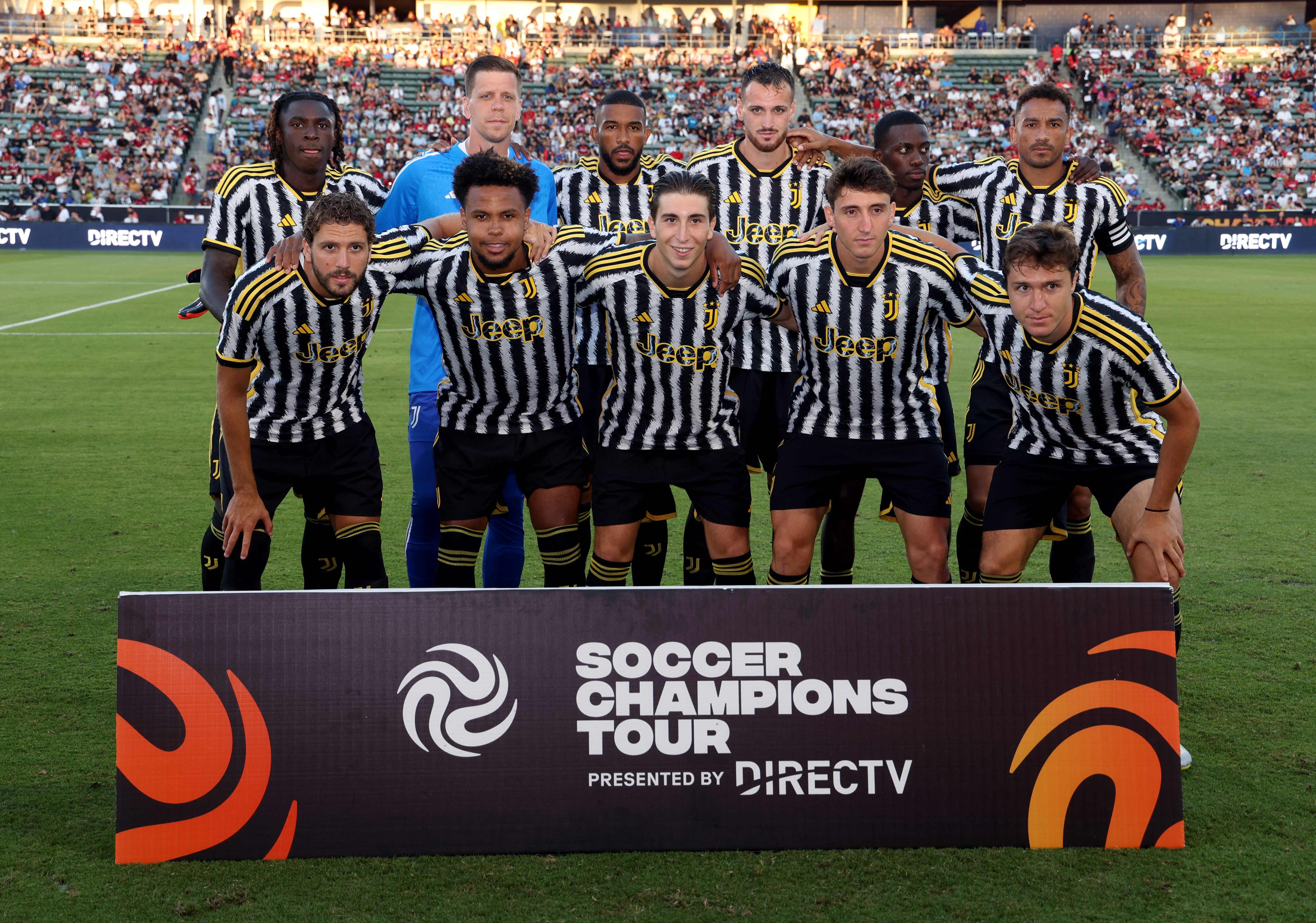 Para pemain Juventus yang tampil di laga persahabatan pramusim melawan AC Milan di California, 27 Juli lalu.