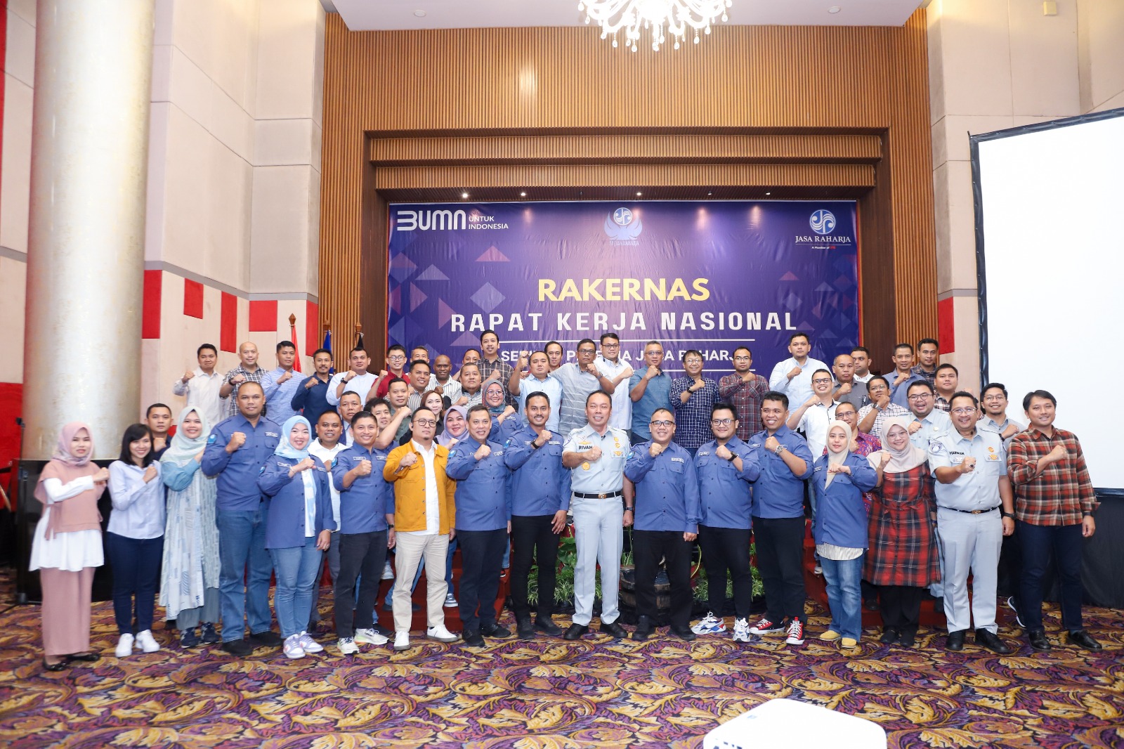 Serikat Pekerja Jasa Raharja menyelenggarakan Rapat Kerja Nasional (Rakernas) pada 8-18 Juli 2023 di Hotel Manhattan Jakarta.
