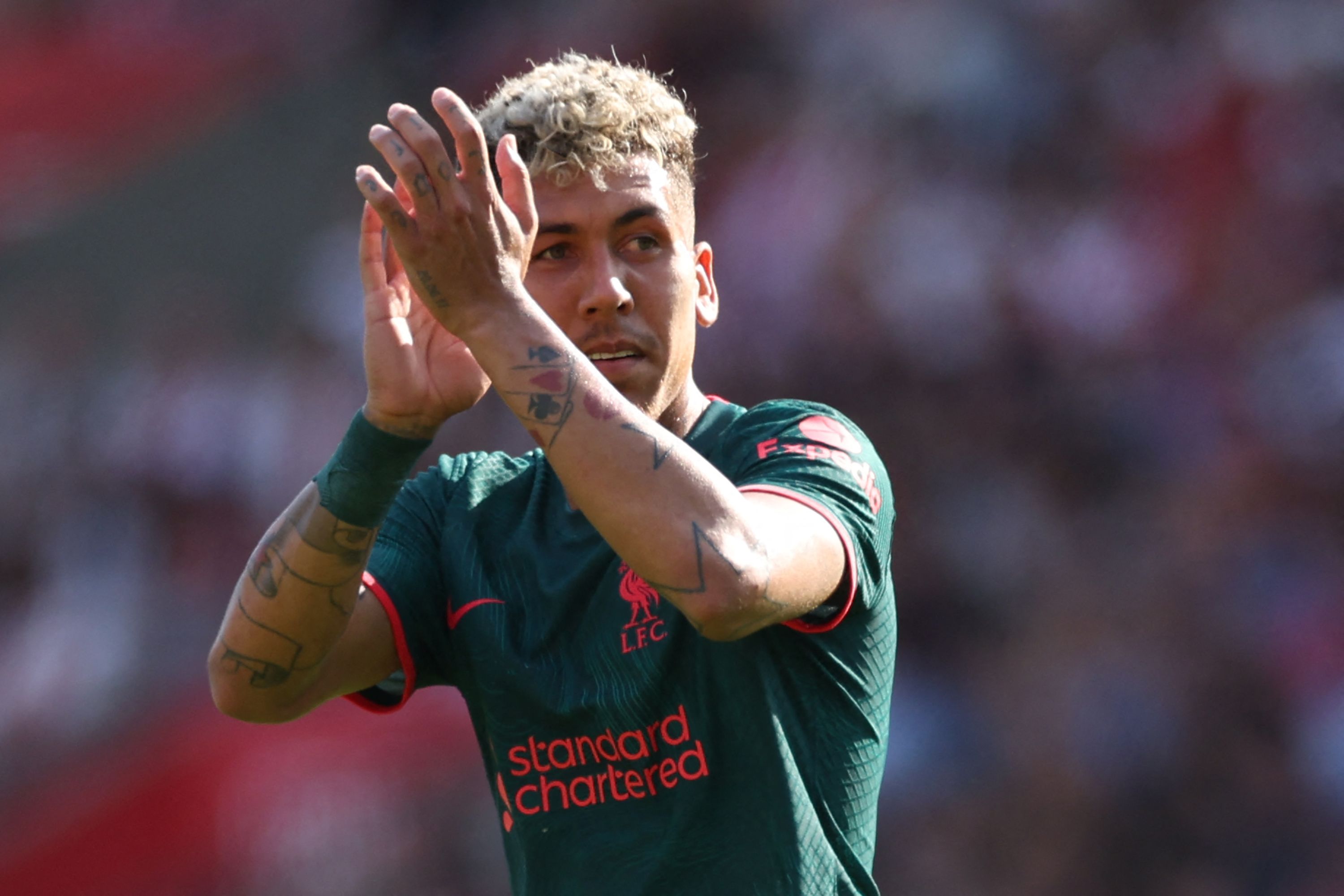 Penyerang Roberto Firmino kala masih berseragam Liverpool.