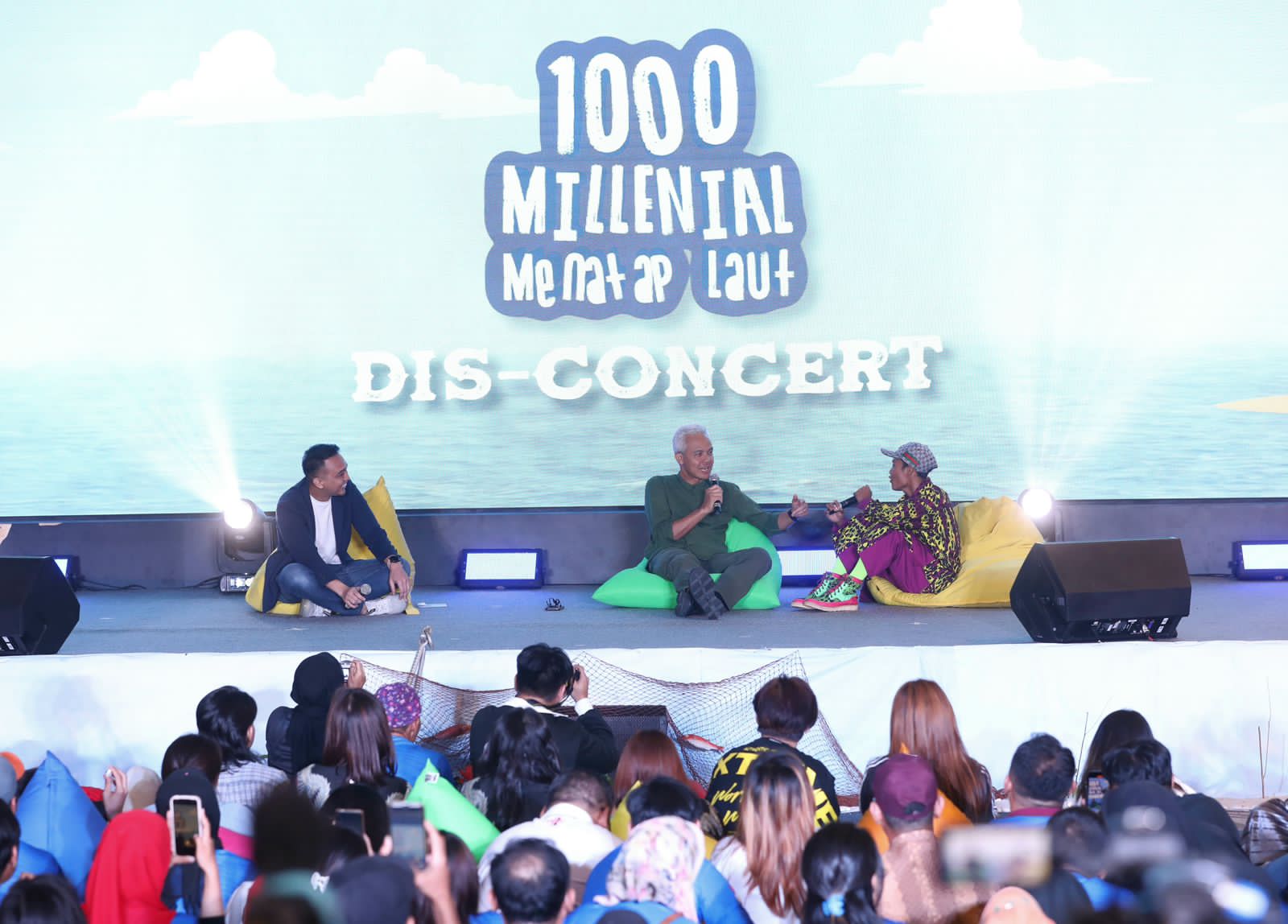 Momen bakal calon presiden (bacapres) 2024 dari PDI Perjuangan Ganjar Pranowo, dengan Bonge