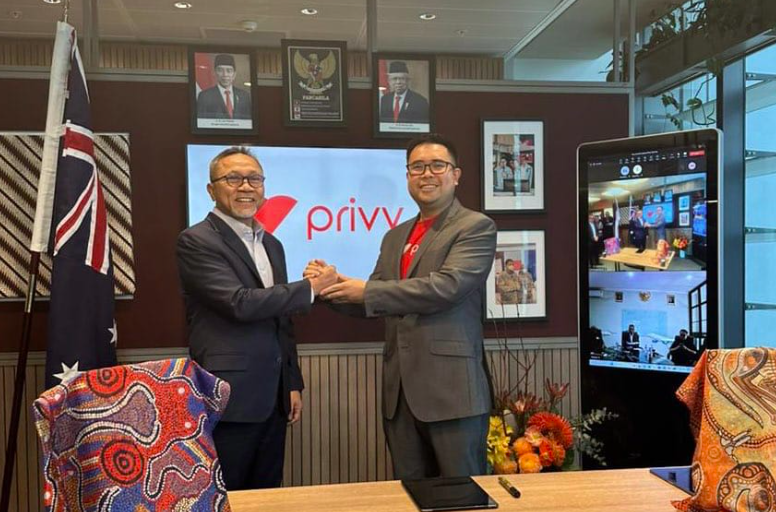 Menteri Perdagangan Zulkifli Hasan (kiri) saat bertandang ke Sydney Australia dalam agenda kunjungan dinasnya. 