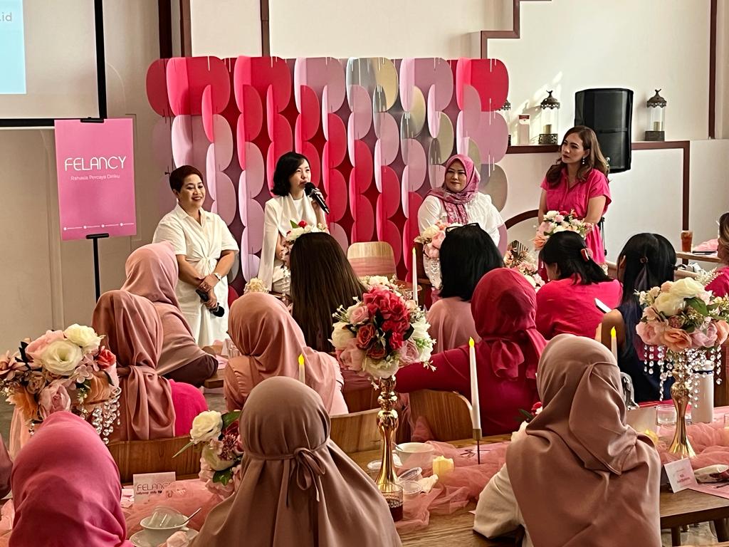 Acara 'Felancy's Tiktok Gathering' dengan tema 'Rahasia Sukses Live Streaming with Felancy di Boja Eatery, Pluit Jakarta, Jumat (21/7).