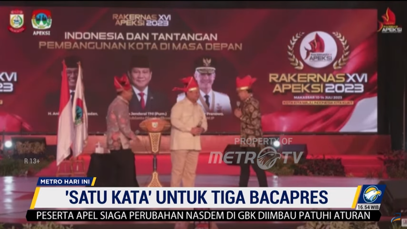 Prabowo Subianto dalam Rapat Kerja Nasional (Rakernas) XVI Asosiasi Pemerintah Kota Seluruh Indonesia (Apeksi) 