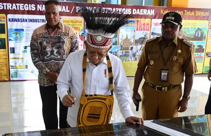 Wakil Presiden Ma'ruf Amin di Papua Barat.