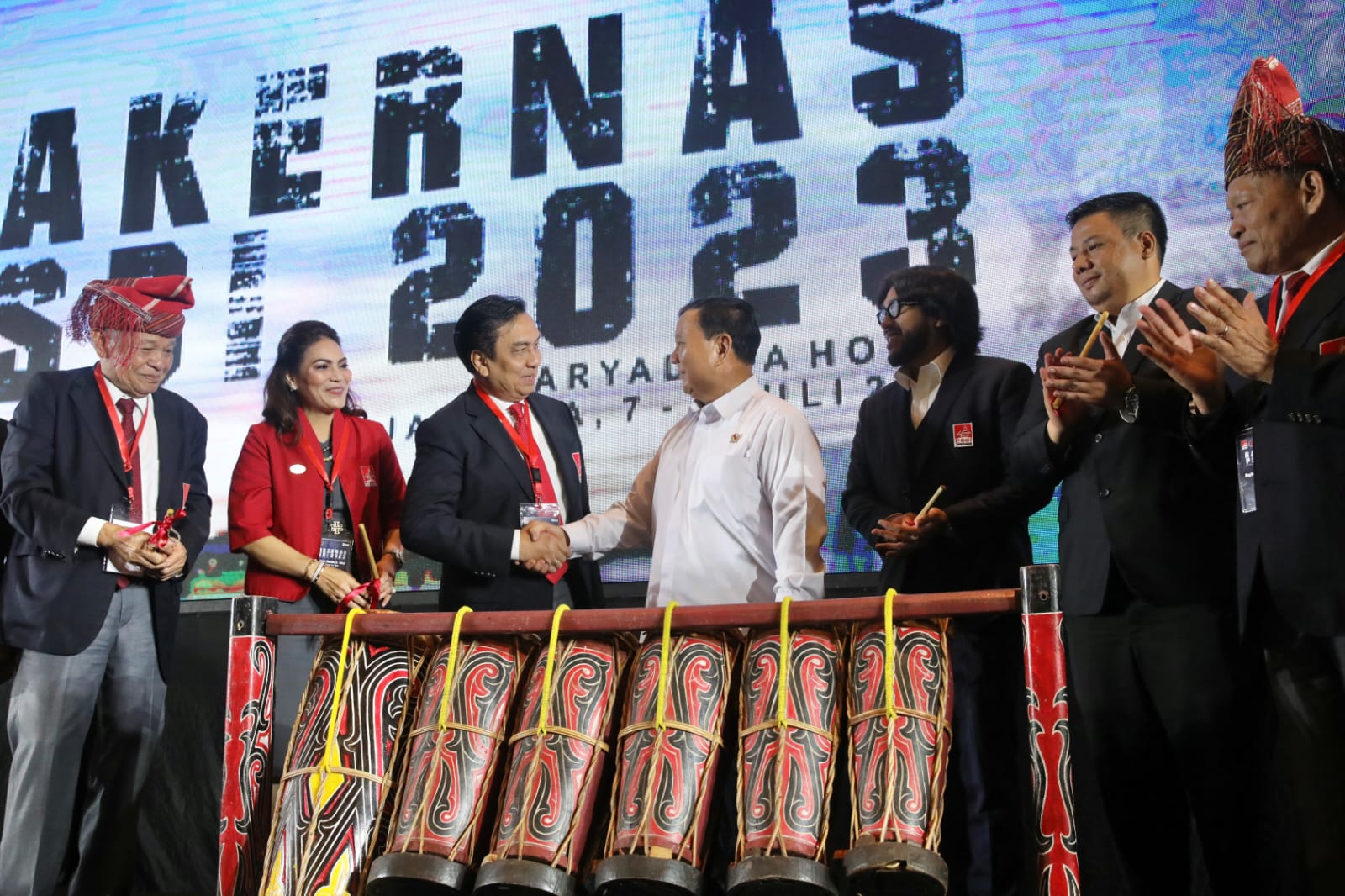 Hadiri Rakernas Marga Simbolon, Prabowo Sampaikan Kunci Kemakmuran