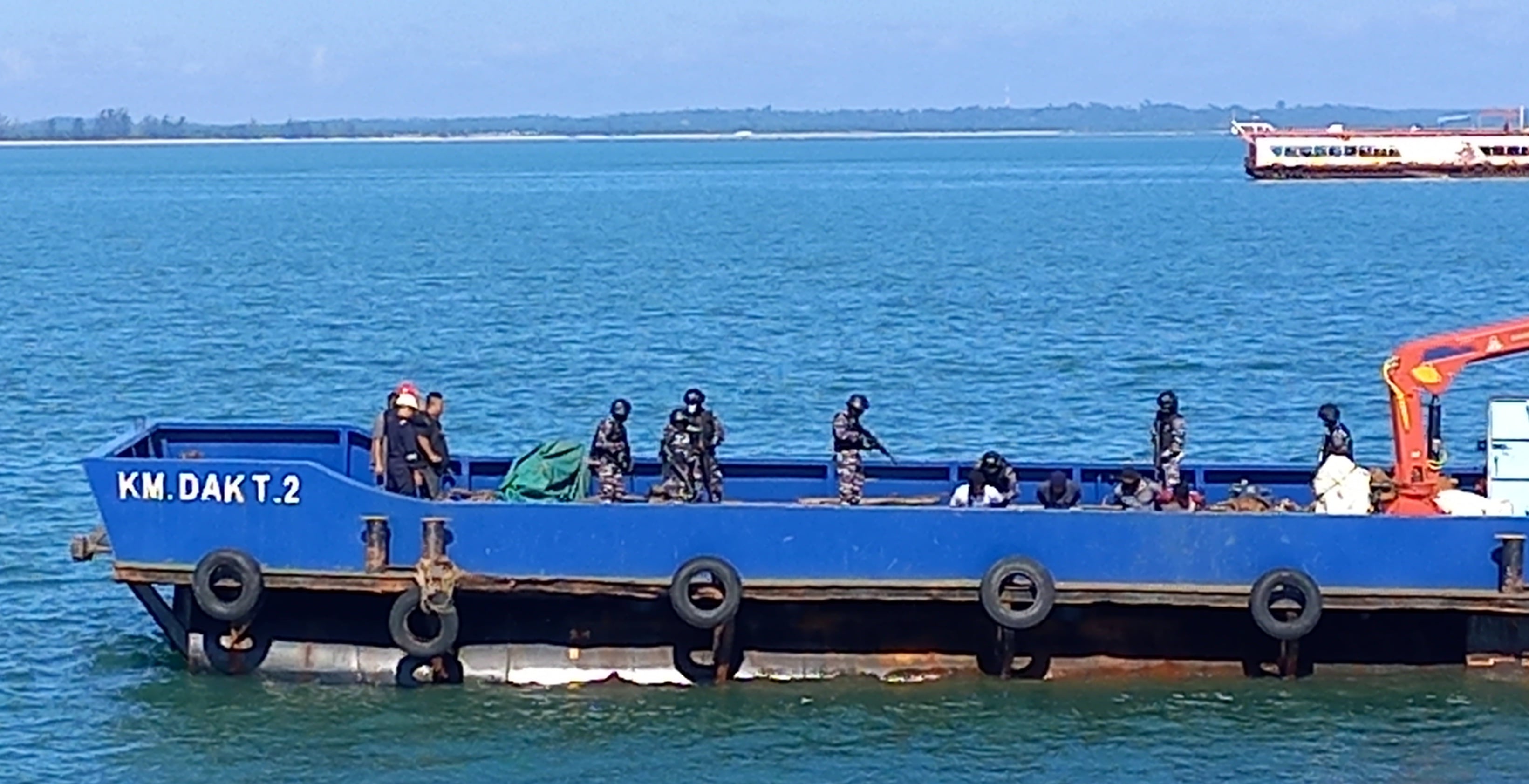  Lanal Bangka Belitung gelar simulasi Lanal Teladan dengan Materi Pembebasan sandera di atas kapal di perairan Teluk Kelabat Belinyu Bangka