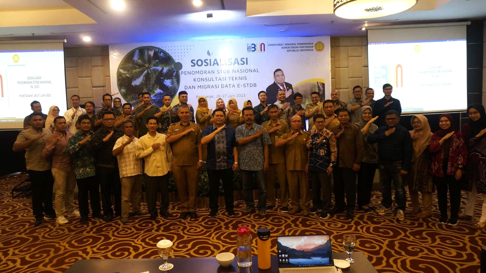 Kegiatan sosialisasi penomoran STBD Nasional, Konsultasi Teknis, dan Migrasi Data ke E-STDB di Pontianak, Kalbar. 