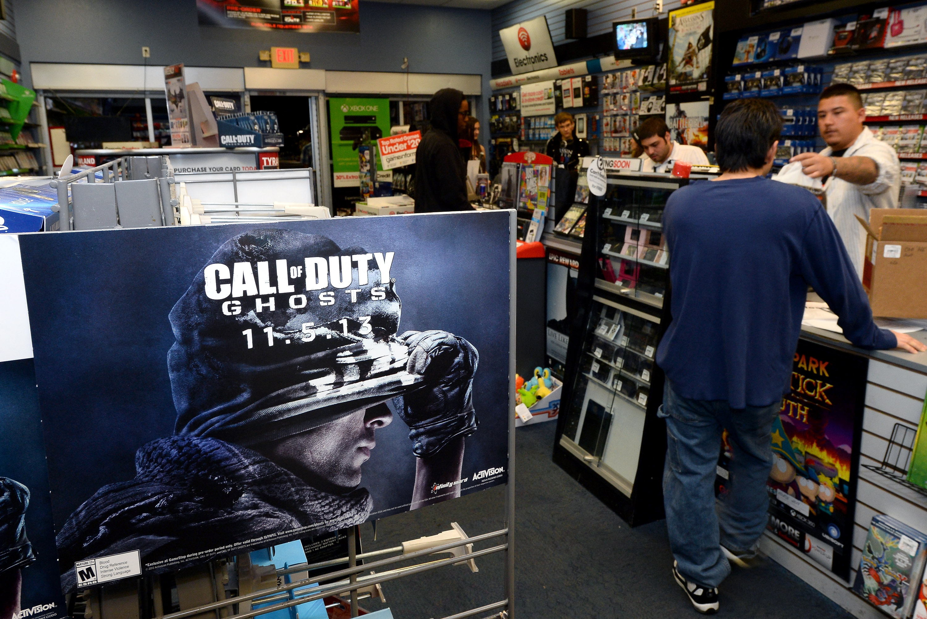 Gim 'Call of Duty' di sebuah toko game di Las Vegas, Nevada, AS