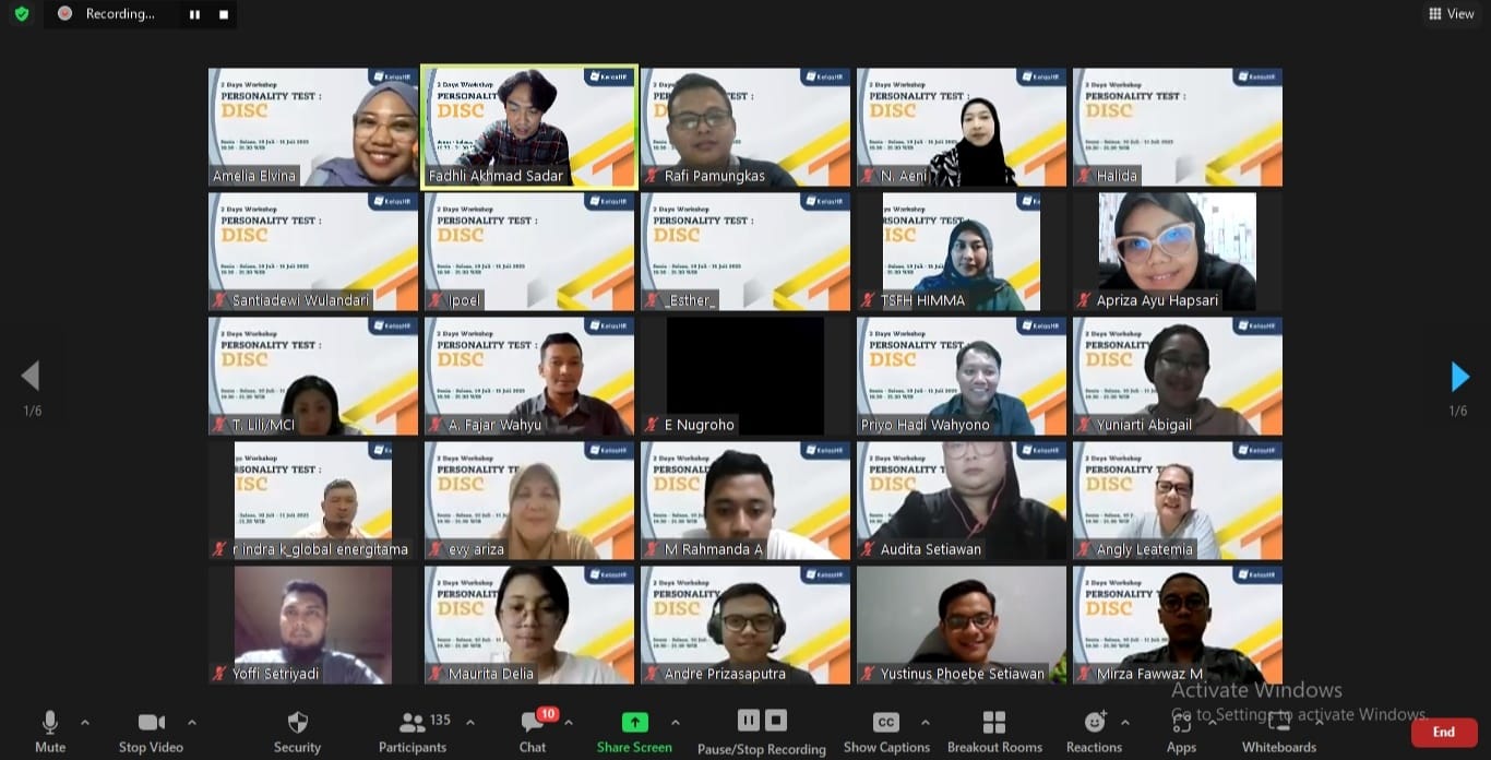 salah satu pelatihan di Kelas HR