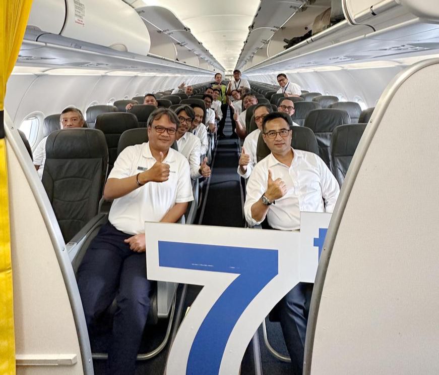 Pesawat Airbus ketujuh untuk Pelita Air dari Spanyol dan mendarat di Cengkareng pada Minggu (2/7)