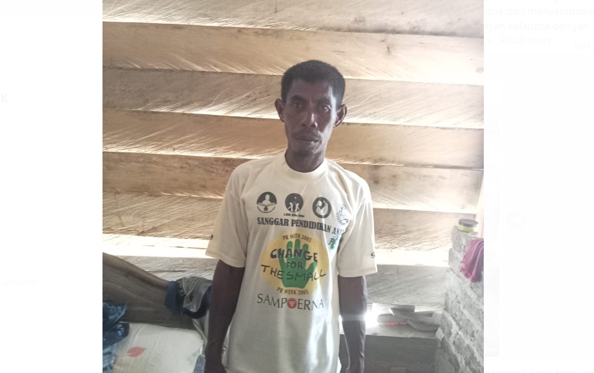 Nelayan asal Kabupaten Sikka, NTT yang hilang di laut, Tazkiel.