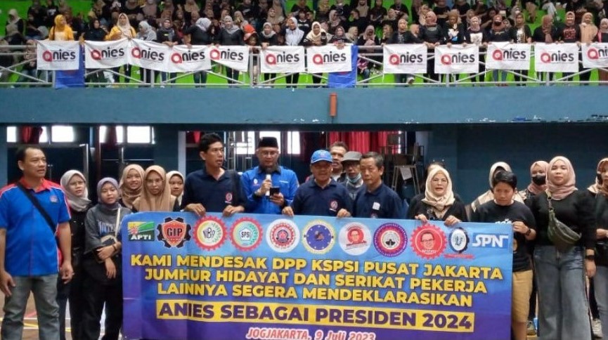 Buruh Yogyakarta nyatakan dukungan untuk Anies Baswedan