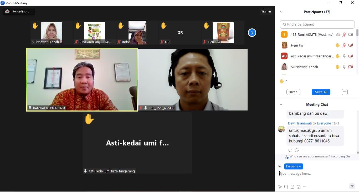 Pelatihan pengolahan produk yang dilakukan UMKM Sahabat Sandi