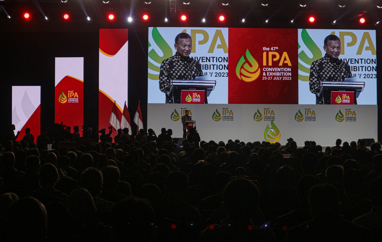 Menteri Energi dan Sumber Daya Mineral (ESDM) Arifin Tasrif saat membuka IPA Convention and Exhibition (Convex) 2023