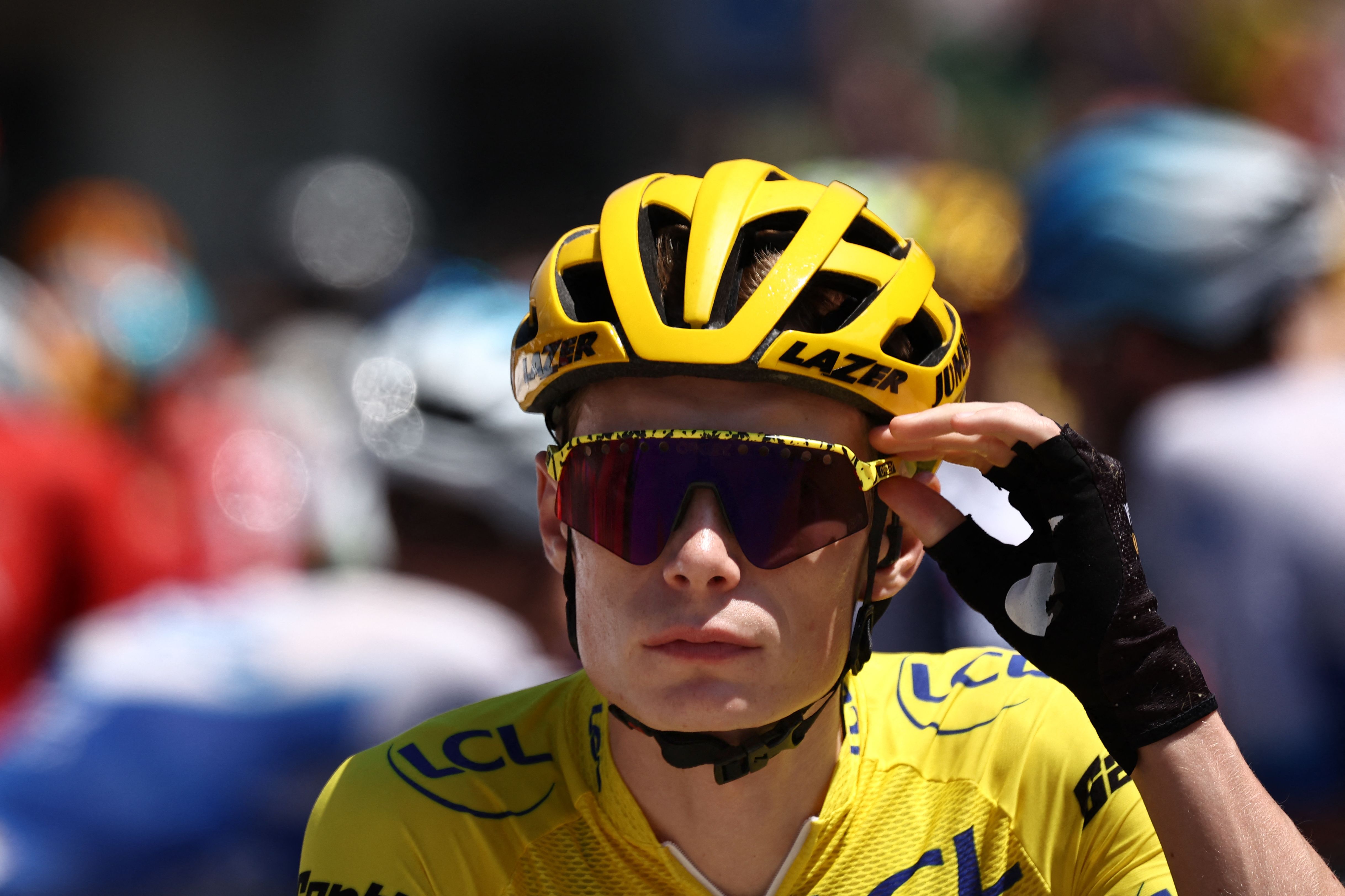 Pembalap Denmark dari tim Jumbo-Visma Jonas Vingegaard.