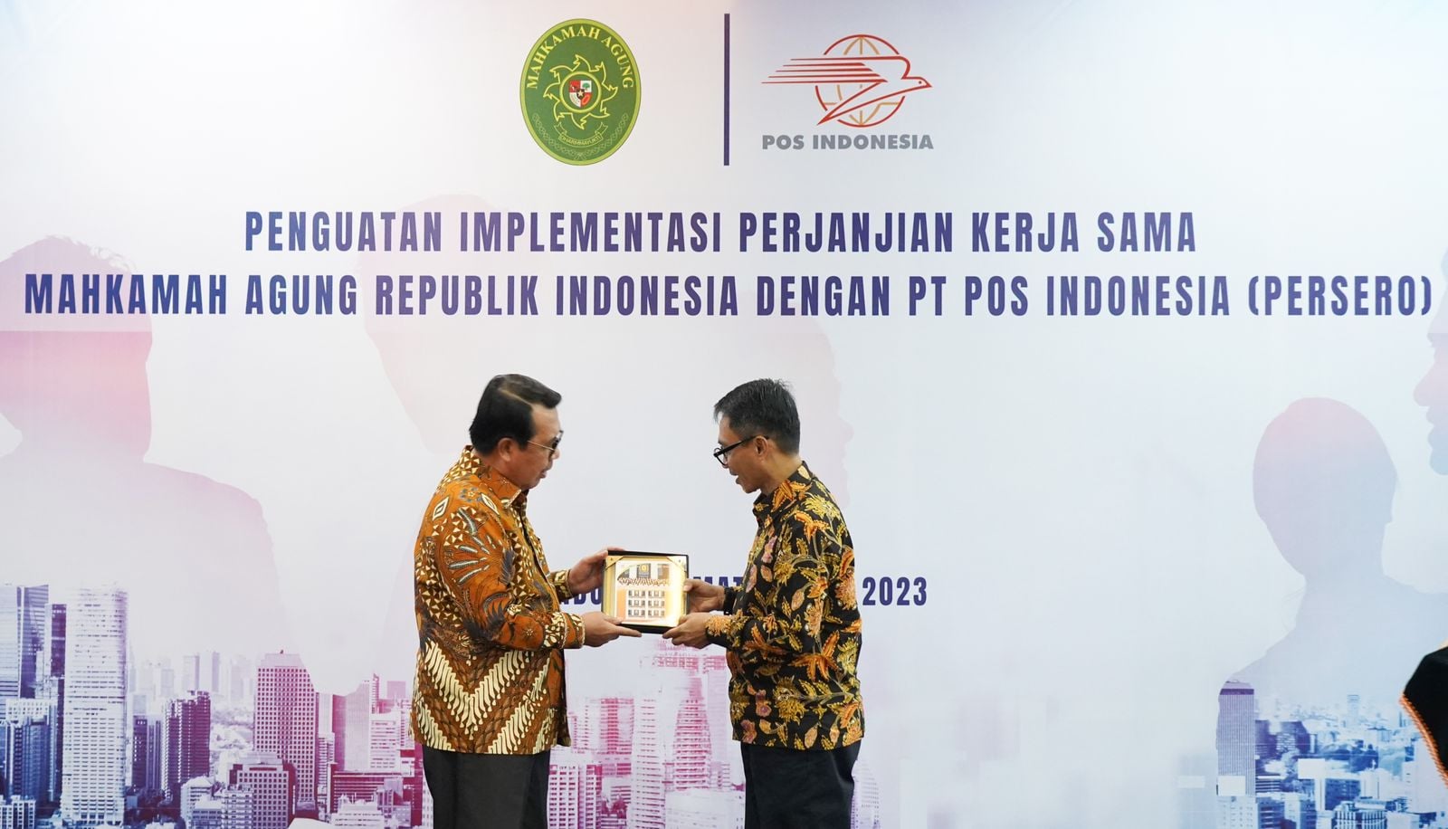 Pos Indonesia bersama Mahkamah Agung (MA) Republik Indonesia mengadakan pertemuan guna memperkuat kerja sama antarinstitusi.