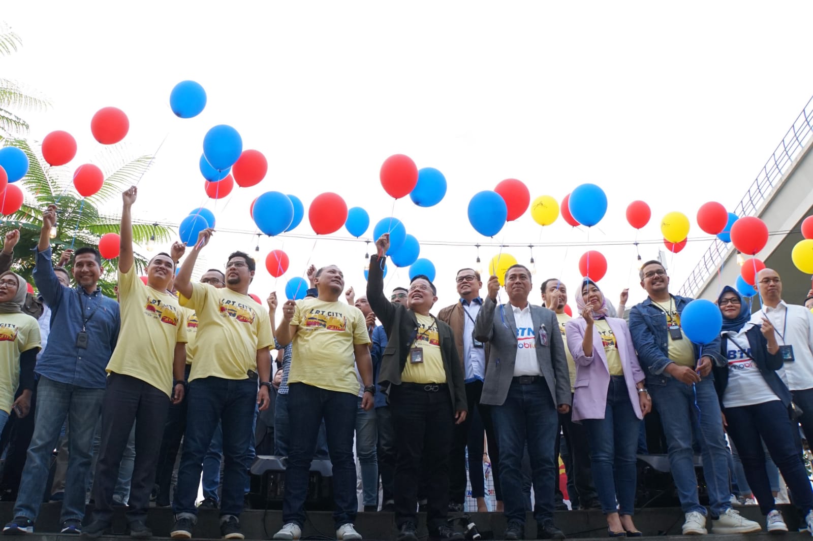 Acara launching pelaksanaan acara LRT CITY Fest dalam rangka uji coba operasional Light Rail Transit (LRT) Jabodebek. 
