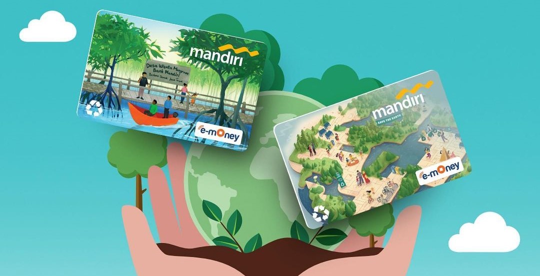 Kartu daur ulang emoney Bank Mandiri.