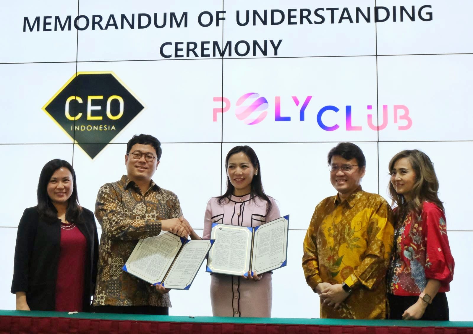 Penanda tanganan kerja saja Yayasan Global CEO Indonesia dengan  Polyclub Limited.