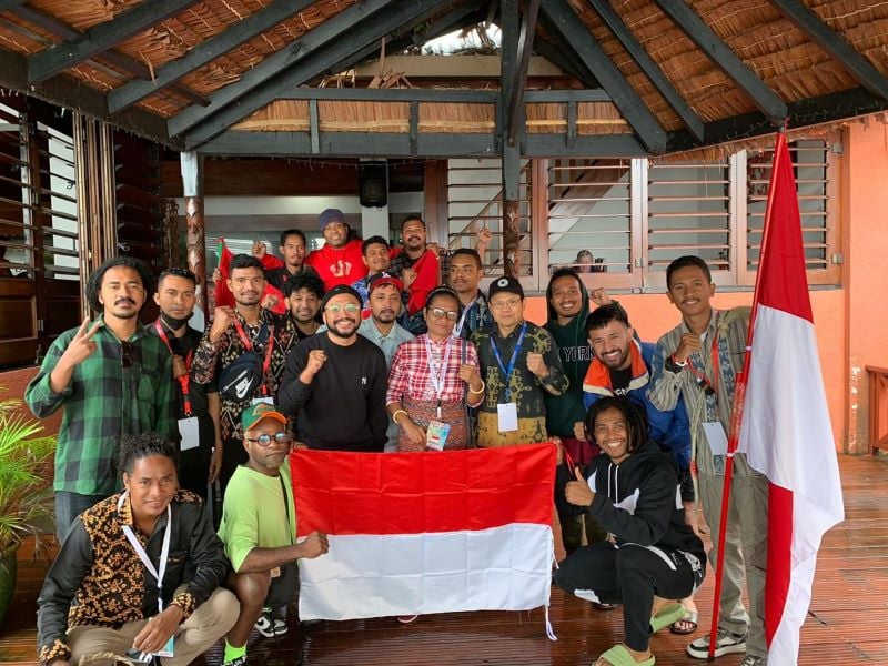 Para seniman Indonesia yang mengikuti Macfest 2023 di Vanuatu.