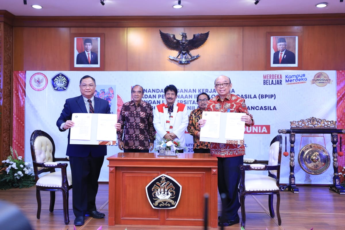Universitas Pancasila (UP) menjalin kerja sama dengan BPIP untuk melakukan sosialisasi dan menduniakan nilai-nilai luhur Pancasila.