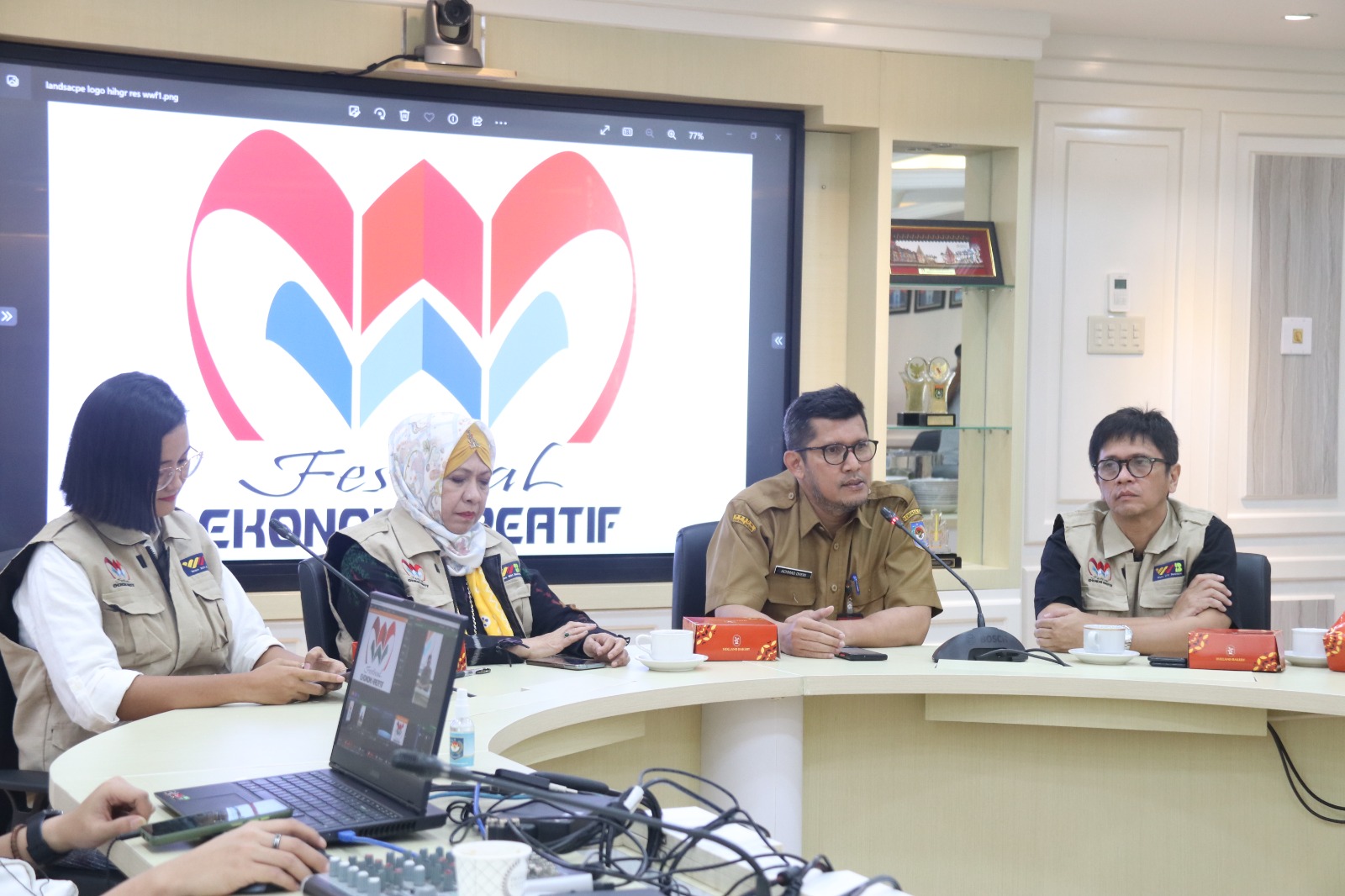 BPSDM, Kemendagri, menerima kunjungan istimewa dari Wara Wiri Festival Ekonomi Kreatif (WWEFeskraf) dan Wara Wiri Budaya pada Selasa (18/7) 