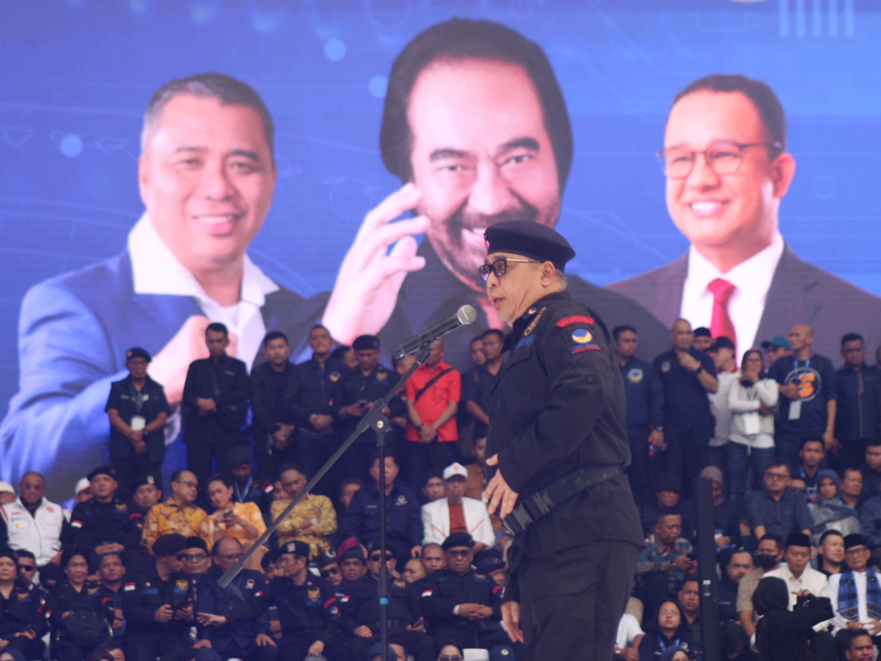 Apel Siaga perubahan Partai NasDem di Gelora Bung Karno (GBL), Jakarta, Minggu (16/7).