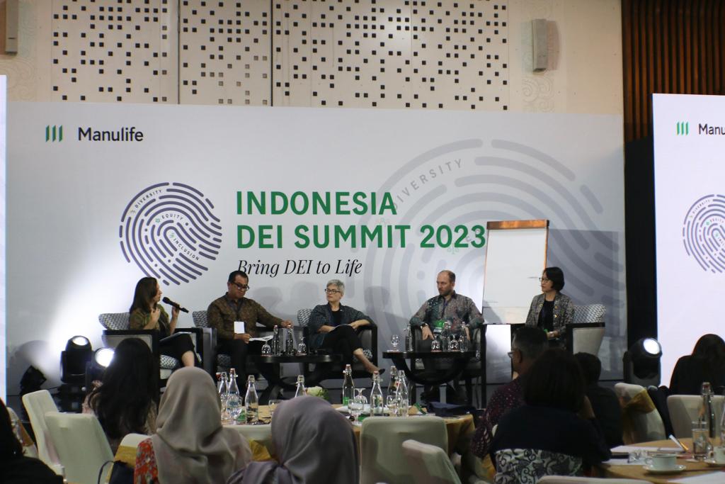 Manulife Indonesia menyelenggarakan acara Diversity, Equity, and Inclusion (DEI) Summit di Hotel Le Meridien, Jakarta, Rabu (30/08).