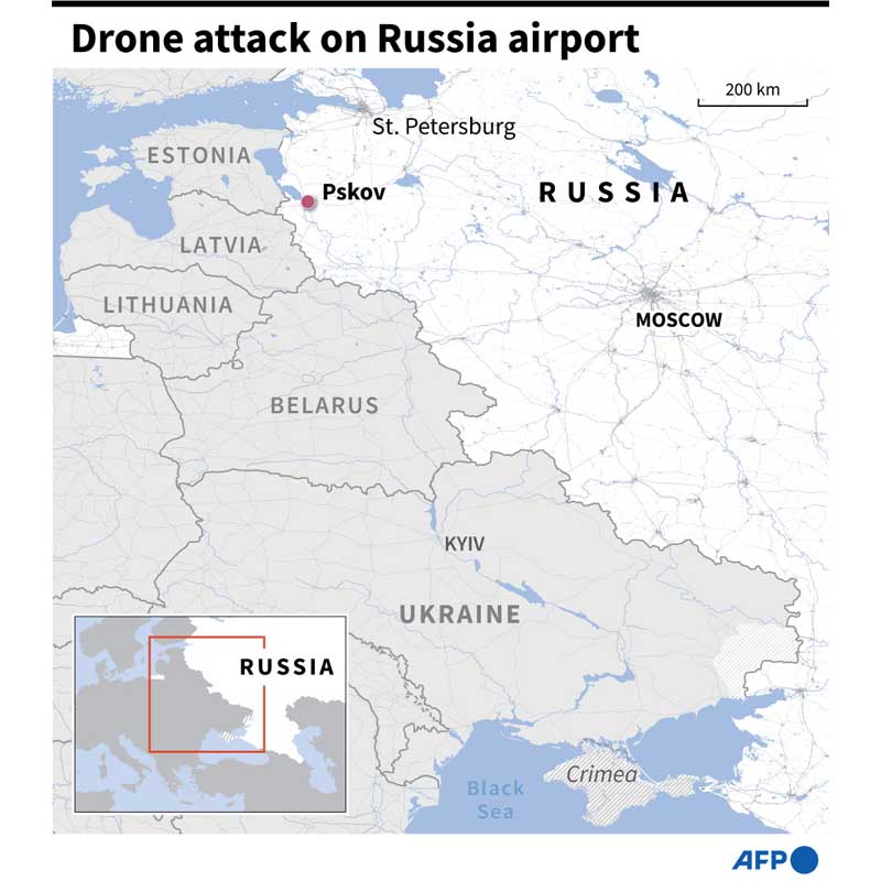 Bandara di Rusia Diserang Drone