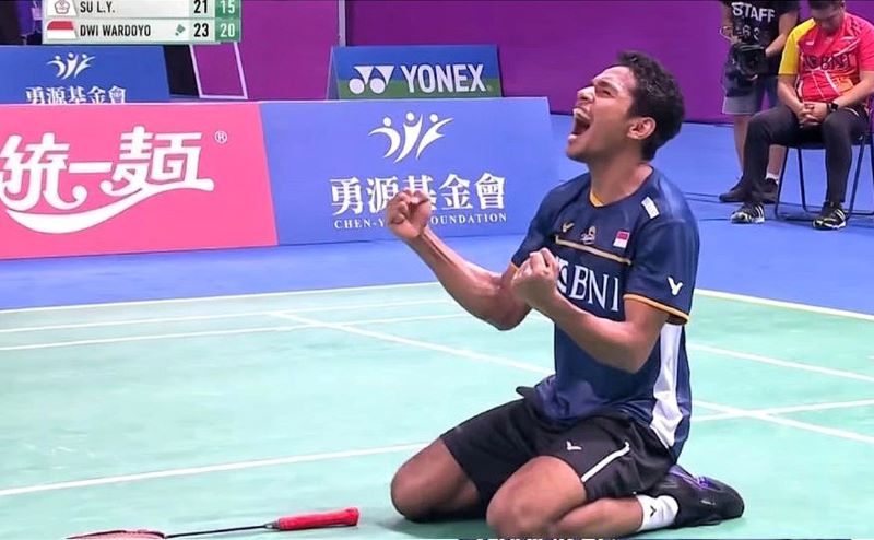 Pebulu tangkis tunggal putra Indonesia Chico Aura Dwi Wardoyo
