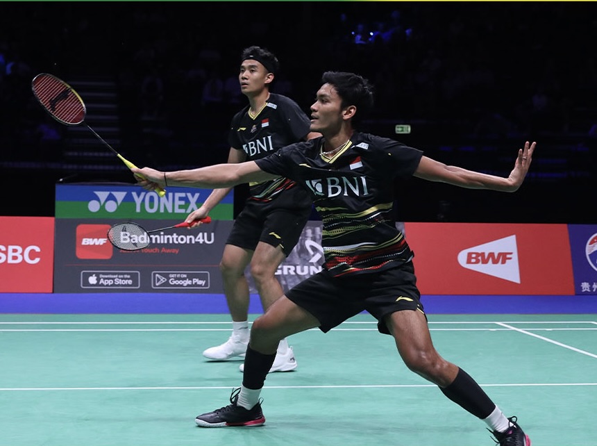 Pasangan ganda putra Muhammad Shohibul Fikri/Bagas Maulana